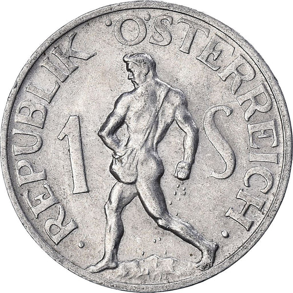 Austria 1 Schilling Coin | Sower | KM2871 | 1946 - 1957