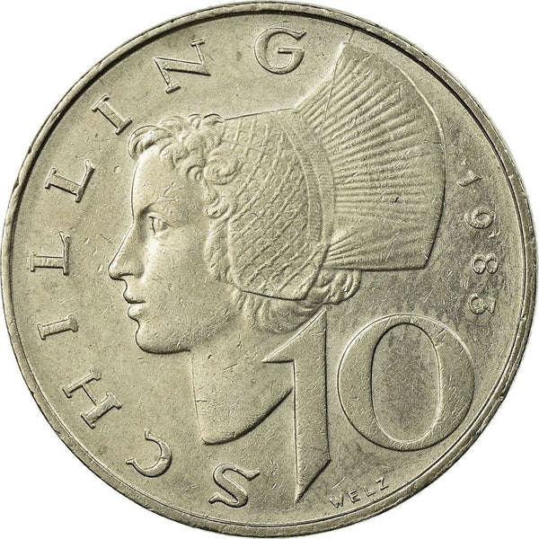 Austria 10 Schilling Coin | KM2918 | 1974 - 2001