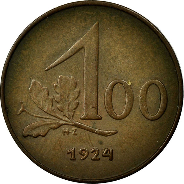 Austria | 100 Kronen Coin | Eagle | KM2832 | 1923 - 1924