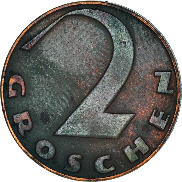 Austria 2 Groschen Coin | Cross Potent | KM2837 | 1925 - 1938