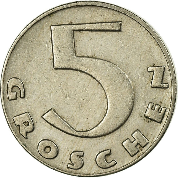 Austria 5 Groschen Coin | Cross Potent | KM2846 | 1931 - 1938