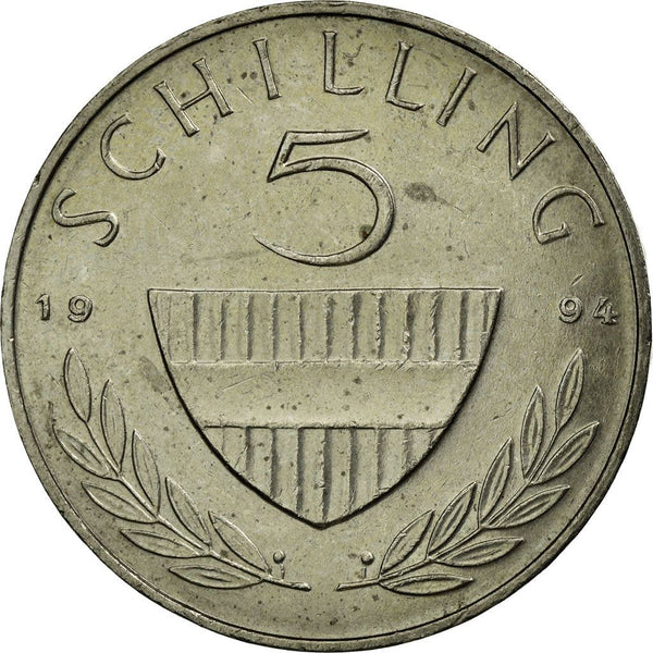 Austria 5 Schilling Coin | Lipizzaner Stallion | KM2889a | 1968 - 2001