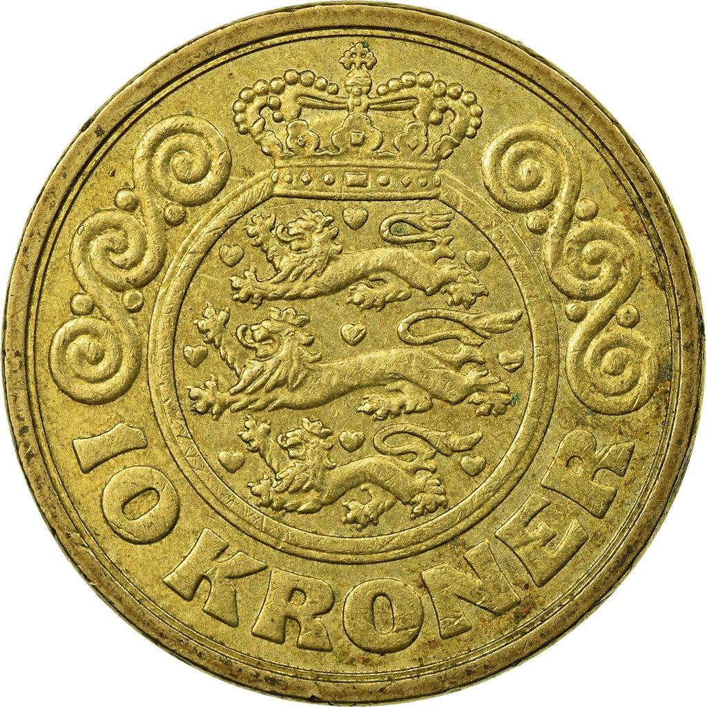 Denmark | 10 Kroner Coin | Margrethe II | Km:867 | 1989 - 1993