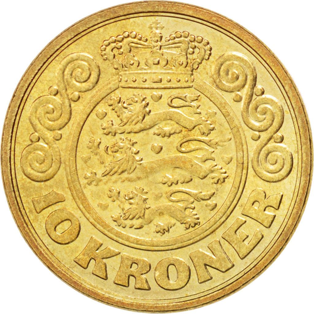 Denmark | 10 Kroner Coin | Margrethe II | Km:867 | 1989 - 1993