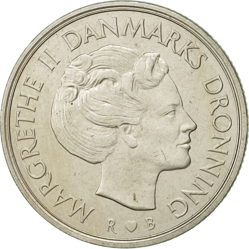 Denmark | 1 Krone Coin | Margrethe II | Km:862 | 1973 - 1989