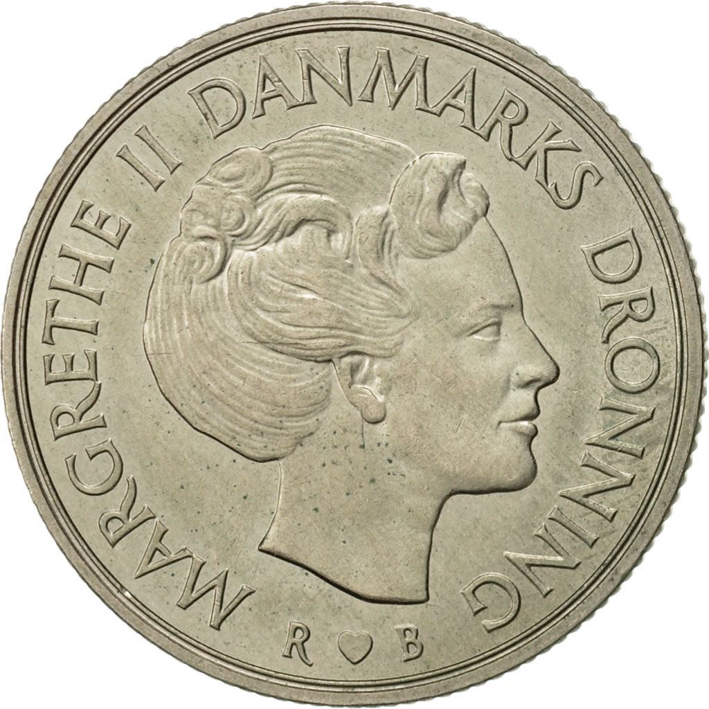 Denmark | 1 Krone Coin | Margrethe II | Km:862 | 1973 - 1989