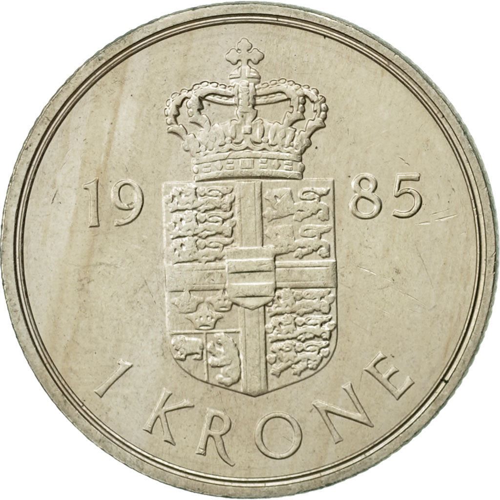 Denmark | 1 Krone Coin | Margrethe II | Km:862 | 1973 - 1989
