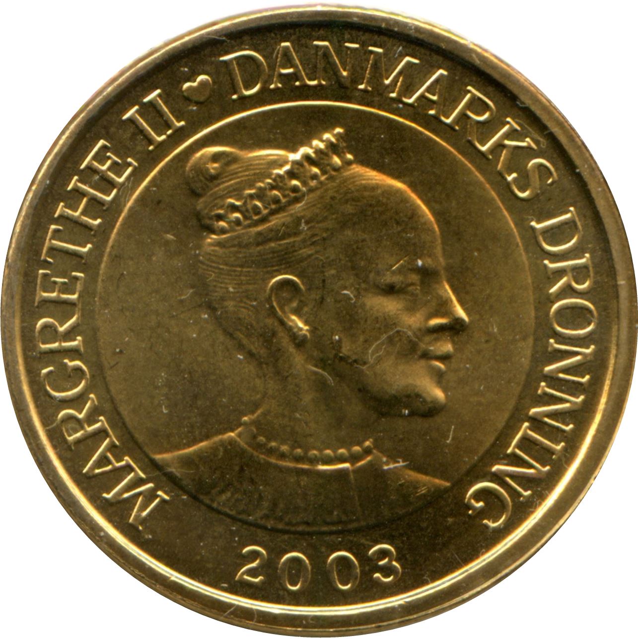Denmark | 20 Kroner Coin | Danish Tower | KM:892 | 2003
