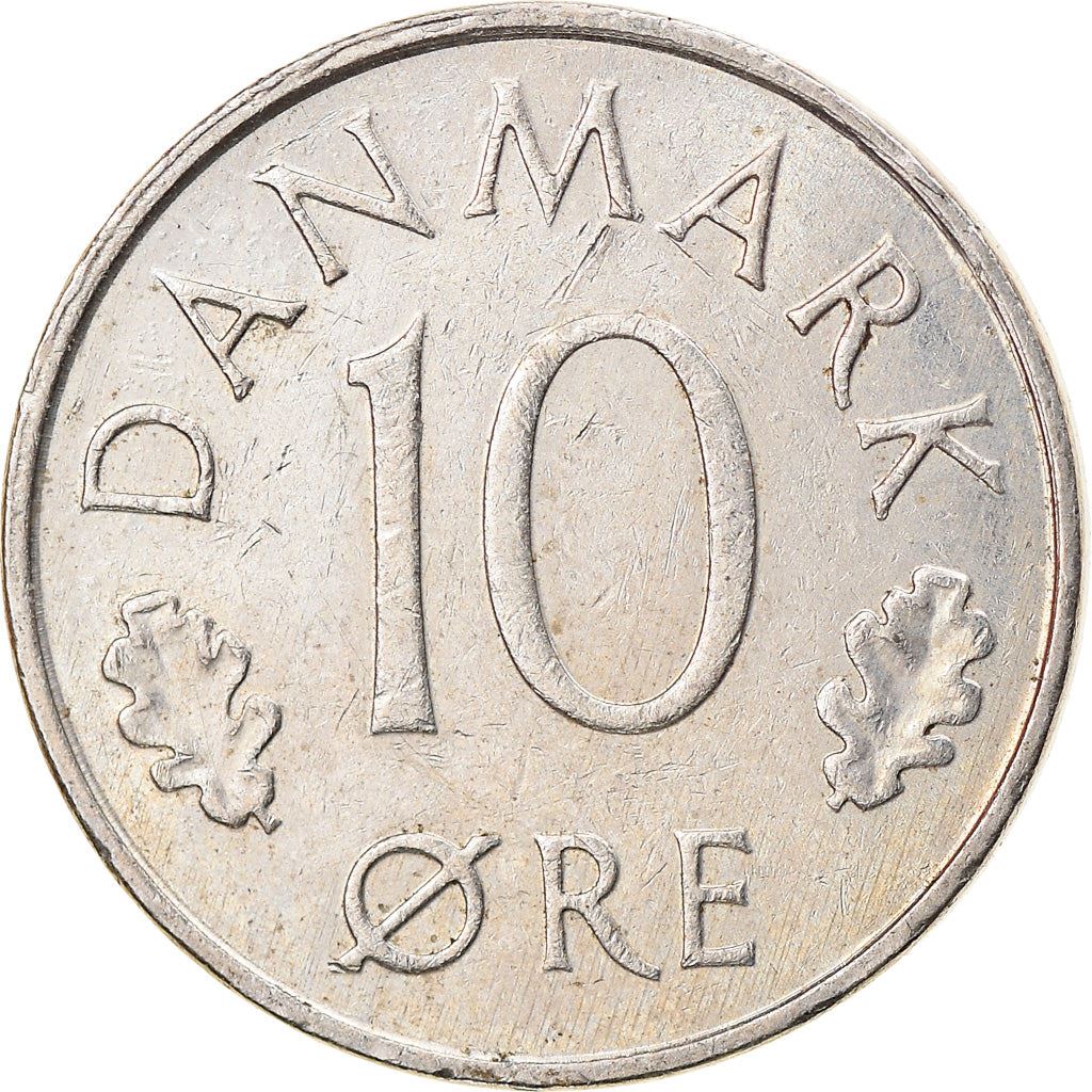 Denmark | 10 Ore Coin | Monogram | Km:860 | 1973 - 1988