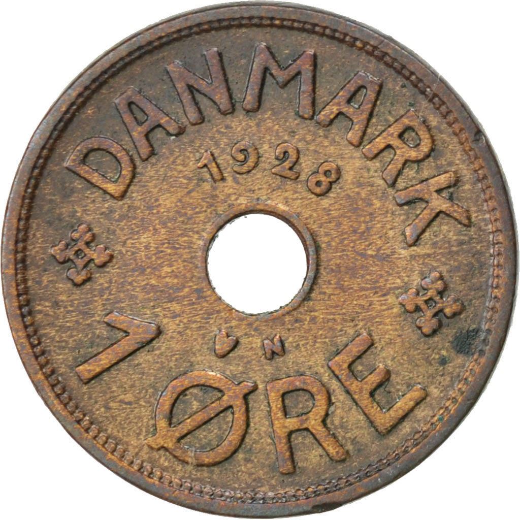 Denmark | 1 Ore Coin | Monogram | Km:826 | 1926 - 1940