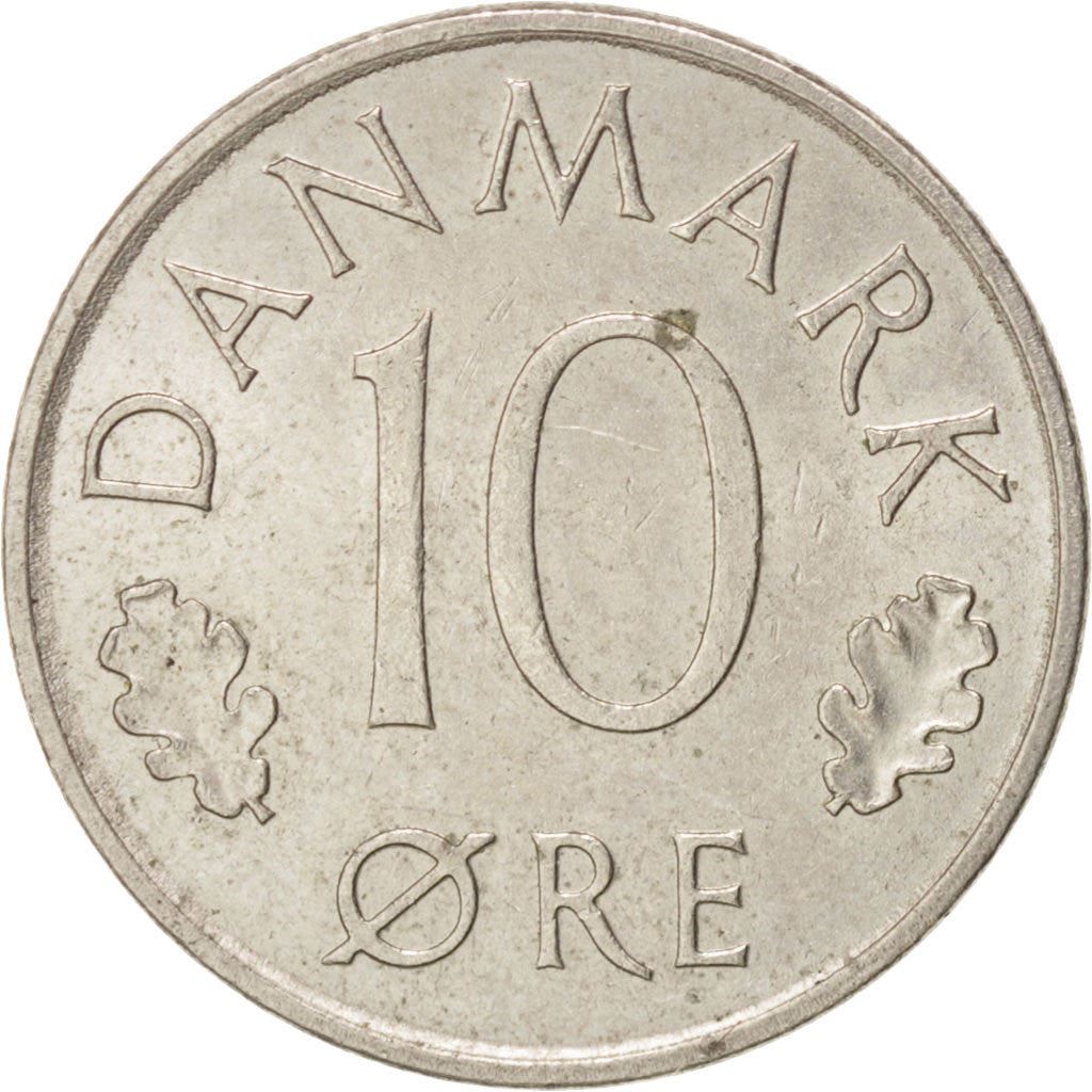 Denmark | 10 Ore Coin | Monogram | Km:860 | 1973 - 1988