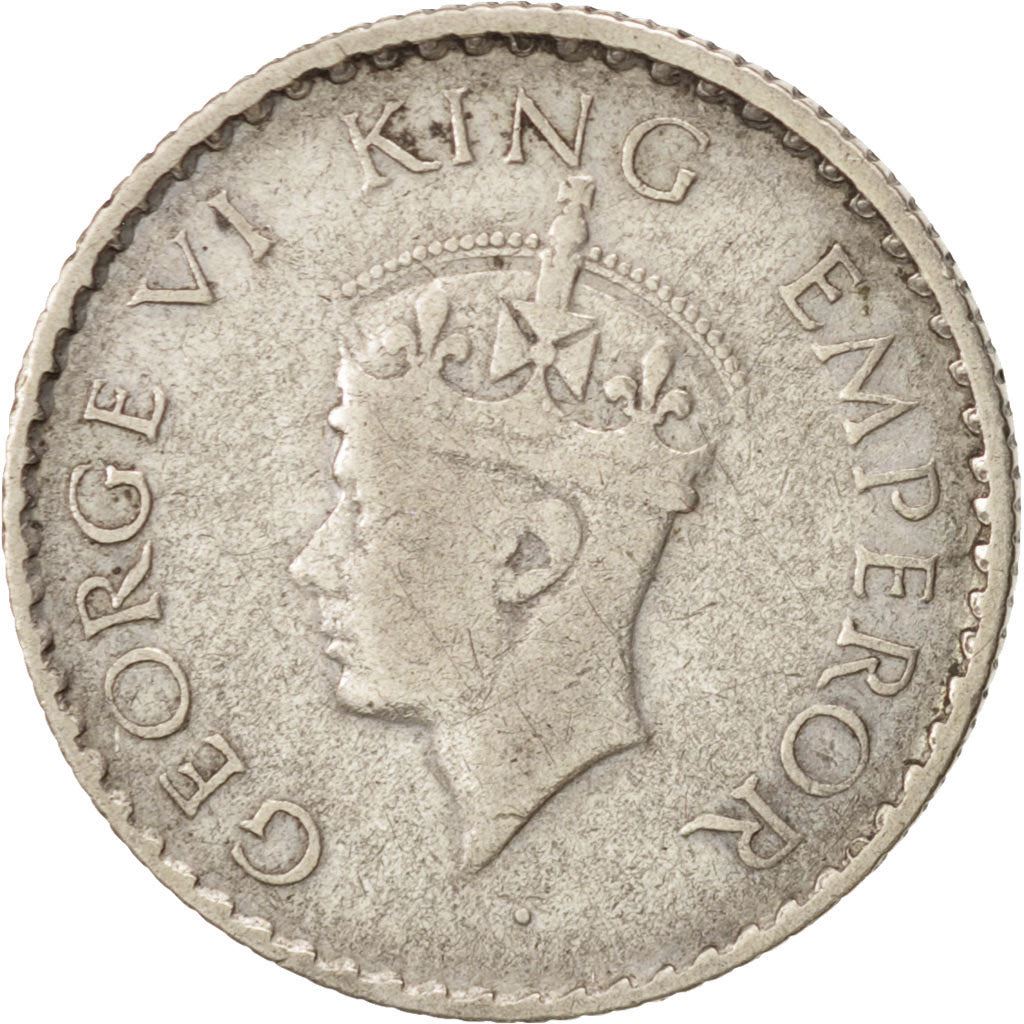 India - British | 1/4 Rupee Coin | King George VI | Km:545 | 1940