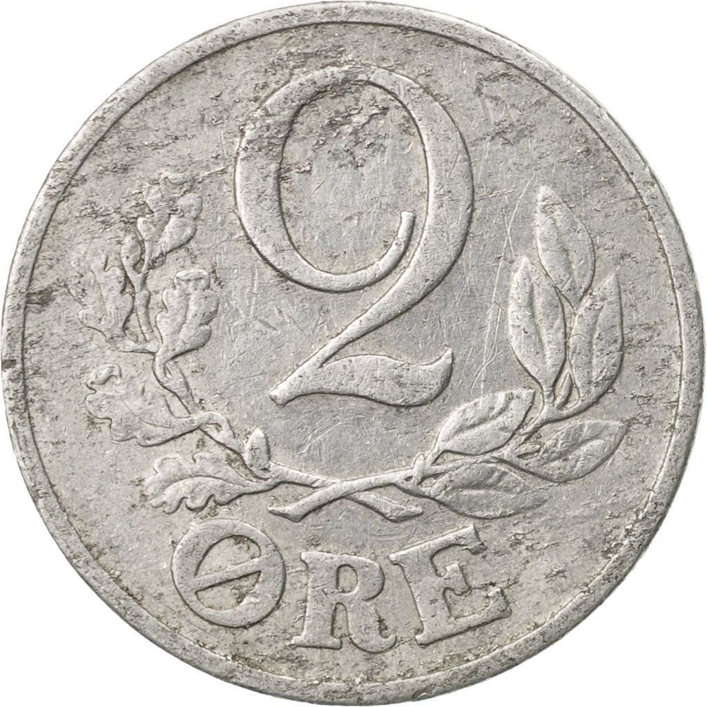 Denmark | 2 Ore Coin | Monogram | Km:833 | 1941