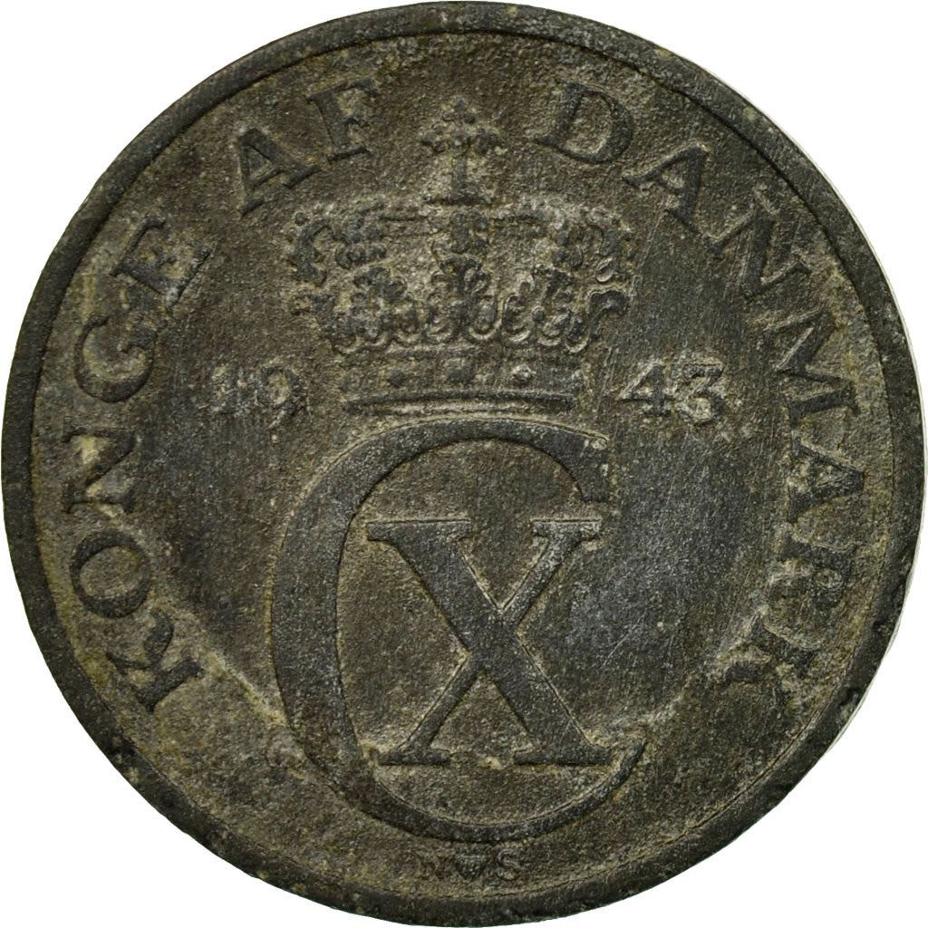 Denmark | 2 Ore Coin | Monogram | Km:833A | 1942 - 1947