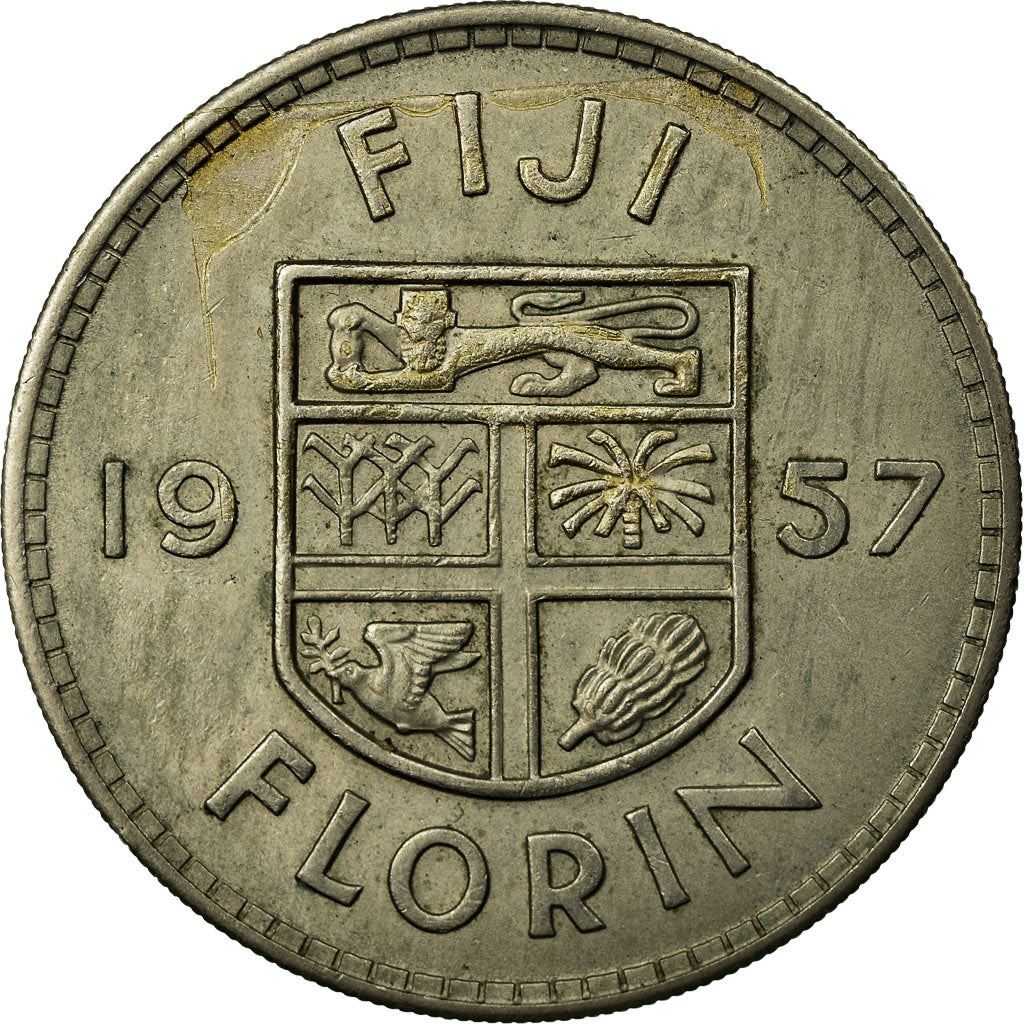 Fiji | 1 Florin Coin | Shield of arms | Km:24 | 1957 - 1965