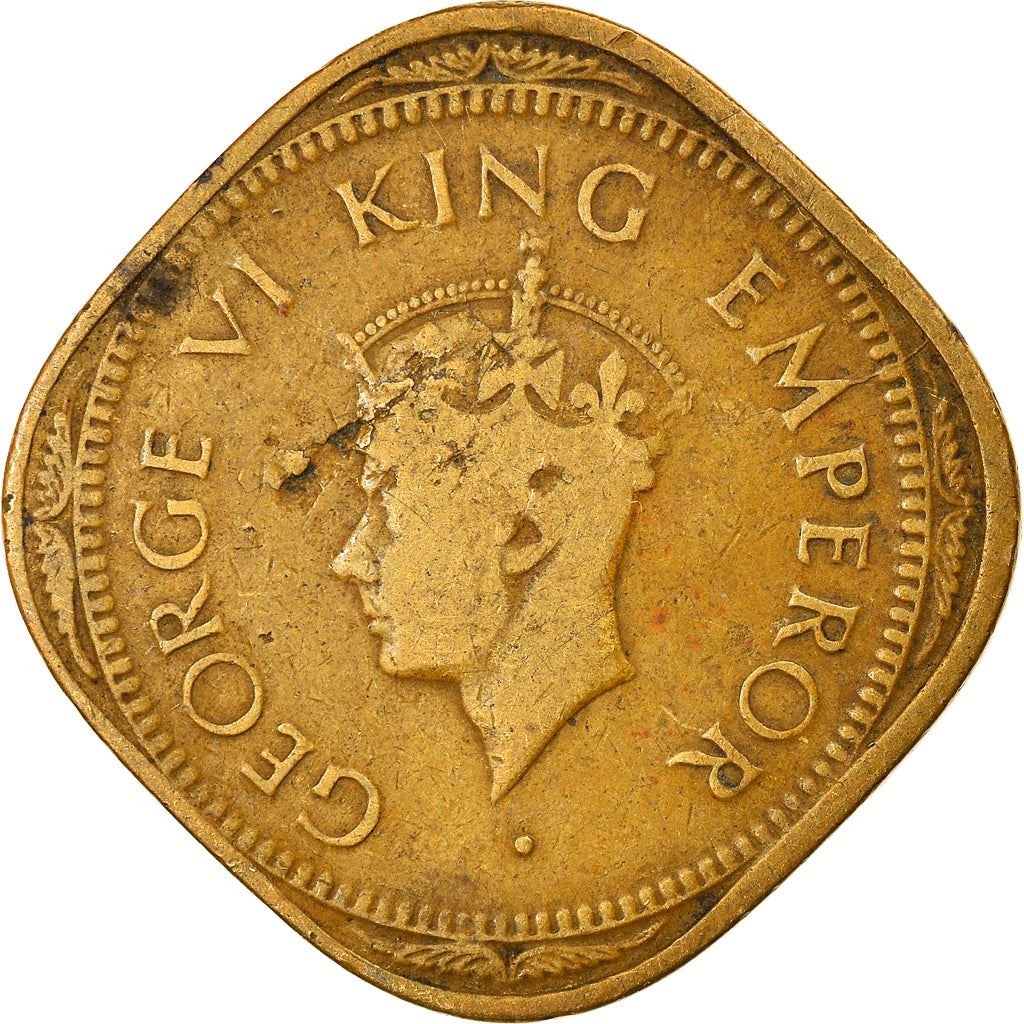 India - British | 2 Annas Coin | King George VI | Km:543 | 1945