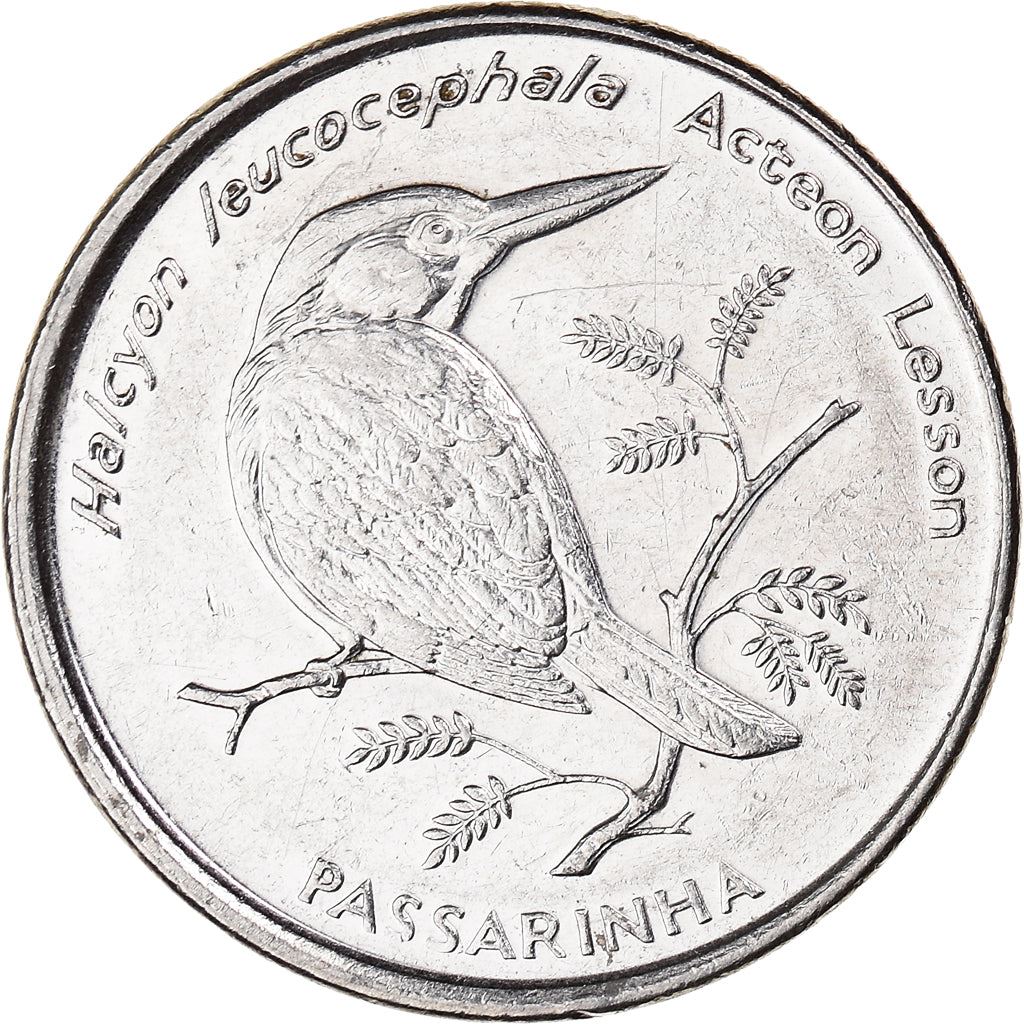 Cape Verde 10 Escudos Coin | Brown Headed Kingfisher | KM29 | 1994