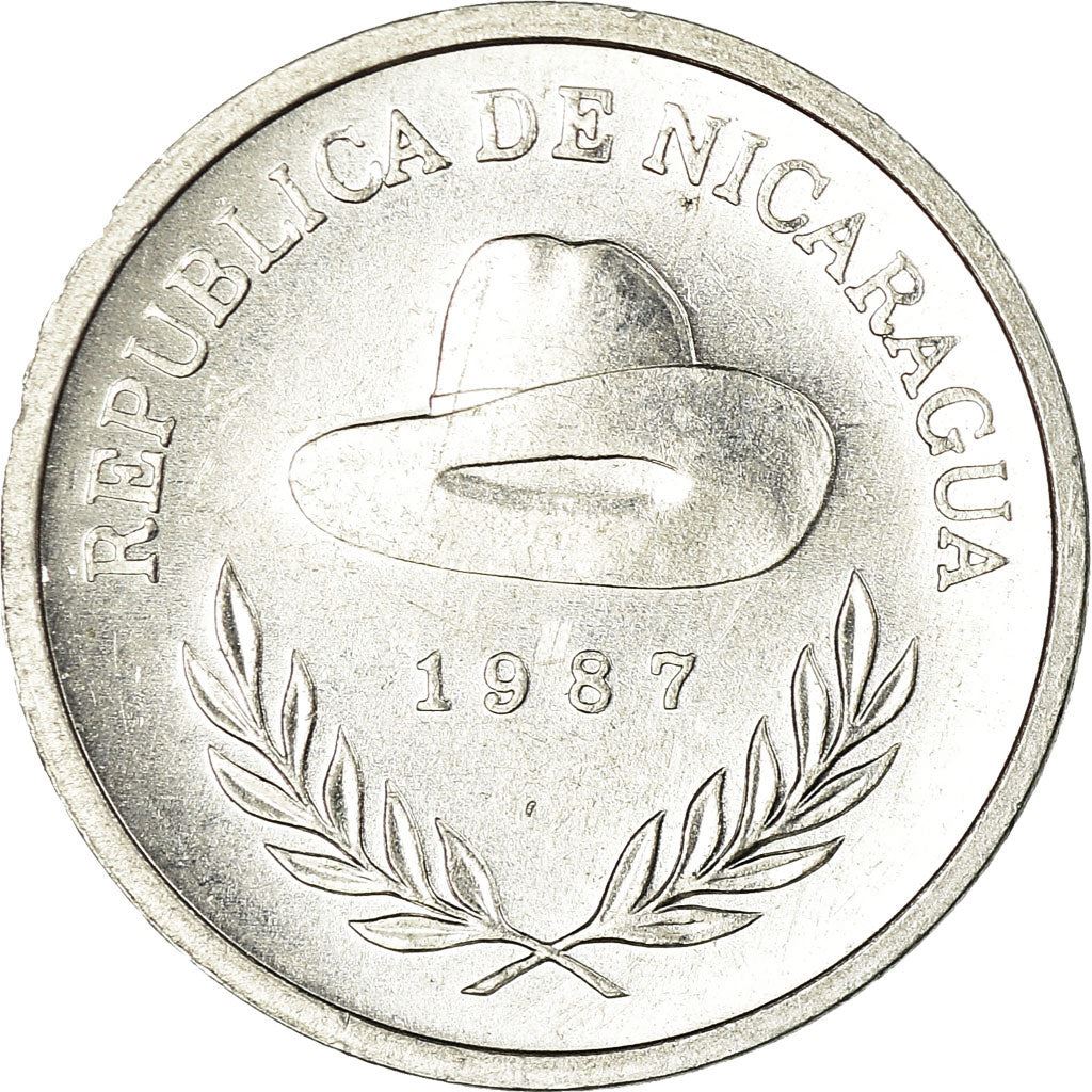 Nicaragua Coin Nicaraguan 10 Centavos Coin | Panama Hat | KM56 | 1987