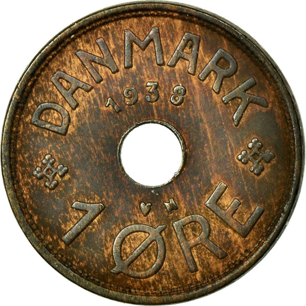 Denmark | 1 Ore Coin | Monogram | Km:826 | 1926 - 1940