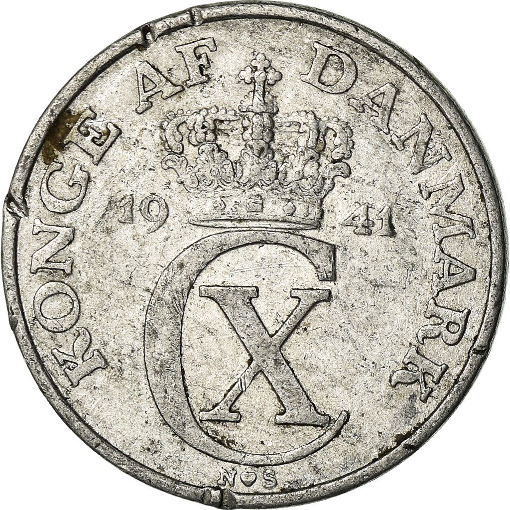 Denmark | 2 Ore Coin | Monogram | Km:833 | 1941