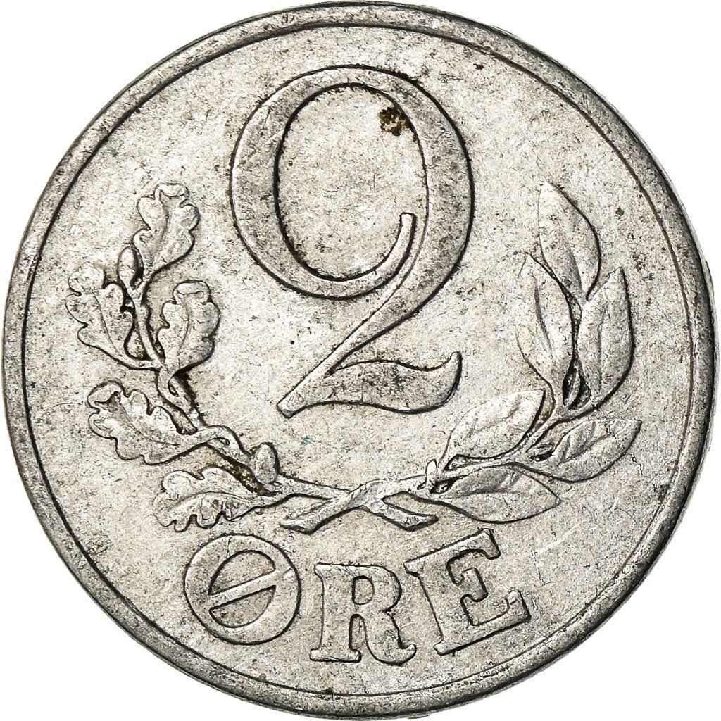 Denmark | 2 Ore Coin | Monogram | Km:833 | 1941