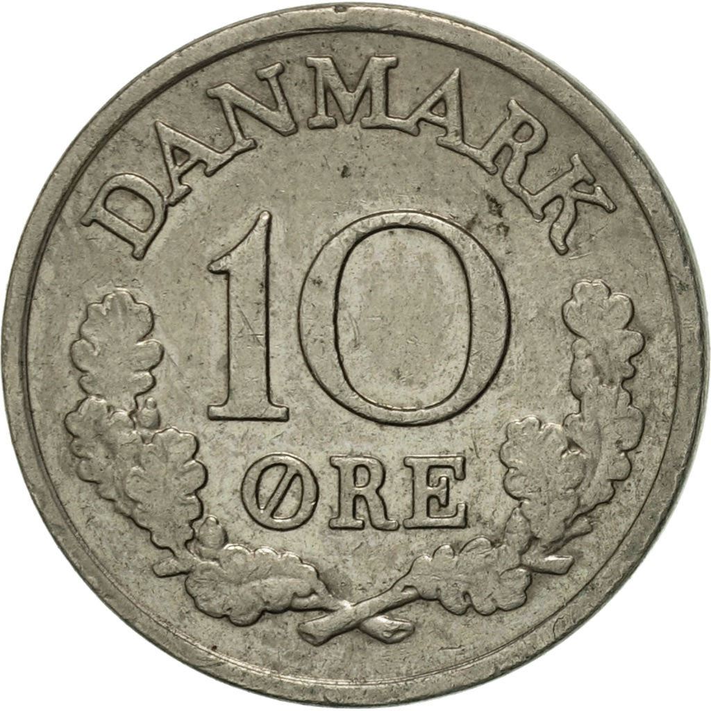 Denmark | 10 Ore Coin | Monogram | Km:849 | 1960 - 1972