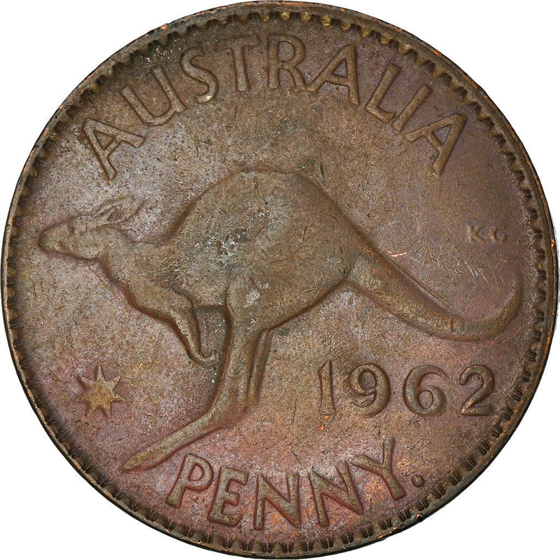 Australia | 1 Penny Coin | Elizabeth II | Kangaroo | KM56 | 1955 - 1964
