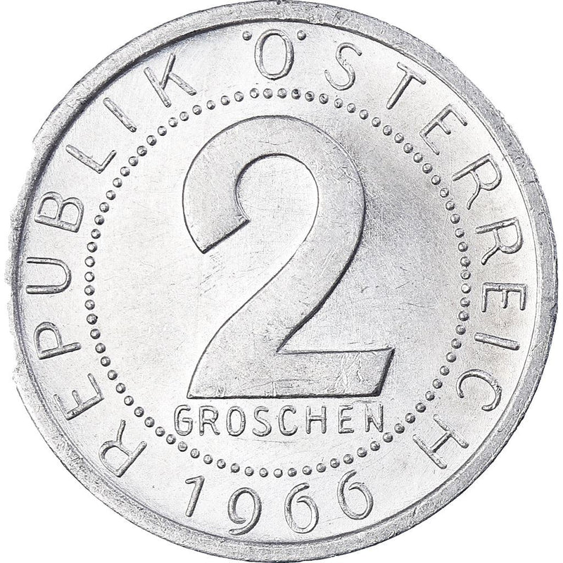 Austria 2 Groschen Coin | KM2876 | 1950 - 1994
