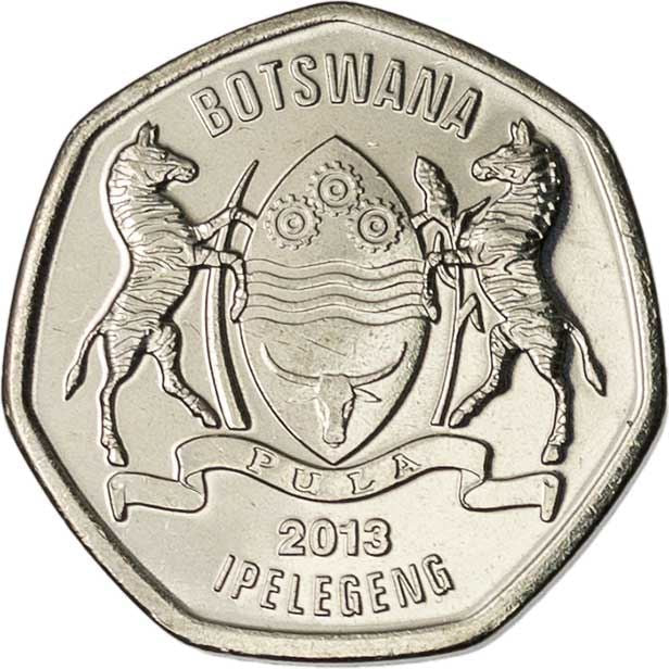 Botswana 25 Thebe Coin | American Brahman | Bull | KM33 | 2013