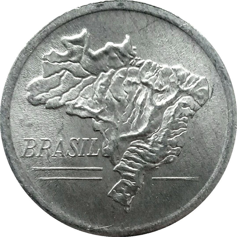 Brazil | 20 Cruzeiros Coin | Brazils map | KM573 | 1965
