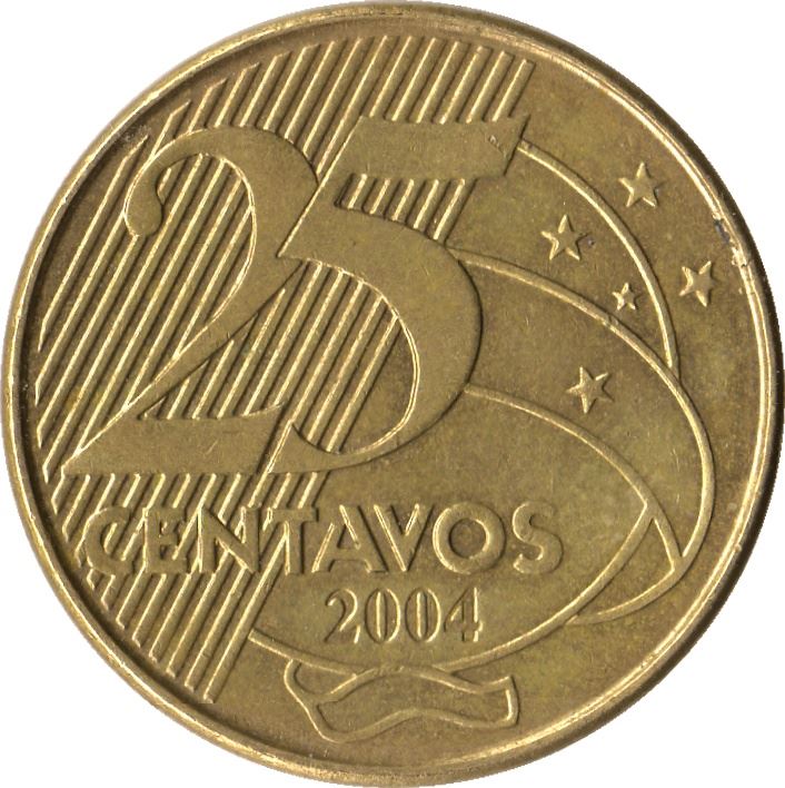 Brazil 25 Centavos Deodoro da Fonseca Coin KM650 1998 - 2021