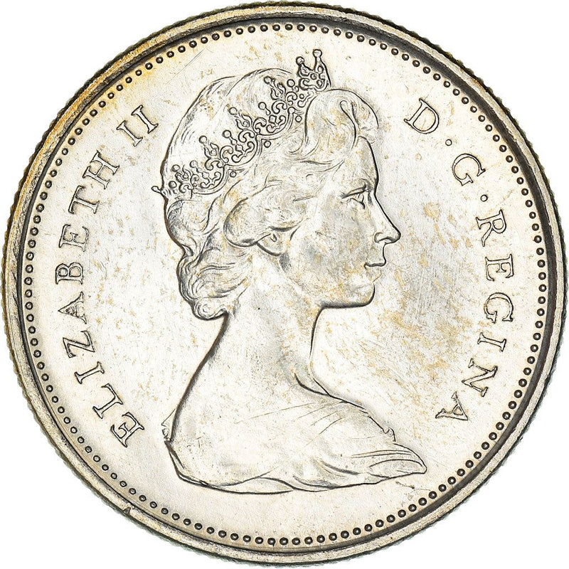 Canada 25 Cents Coin | Queen Elizabeth II | Reindeer | KM62 | 1965 - 1966