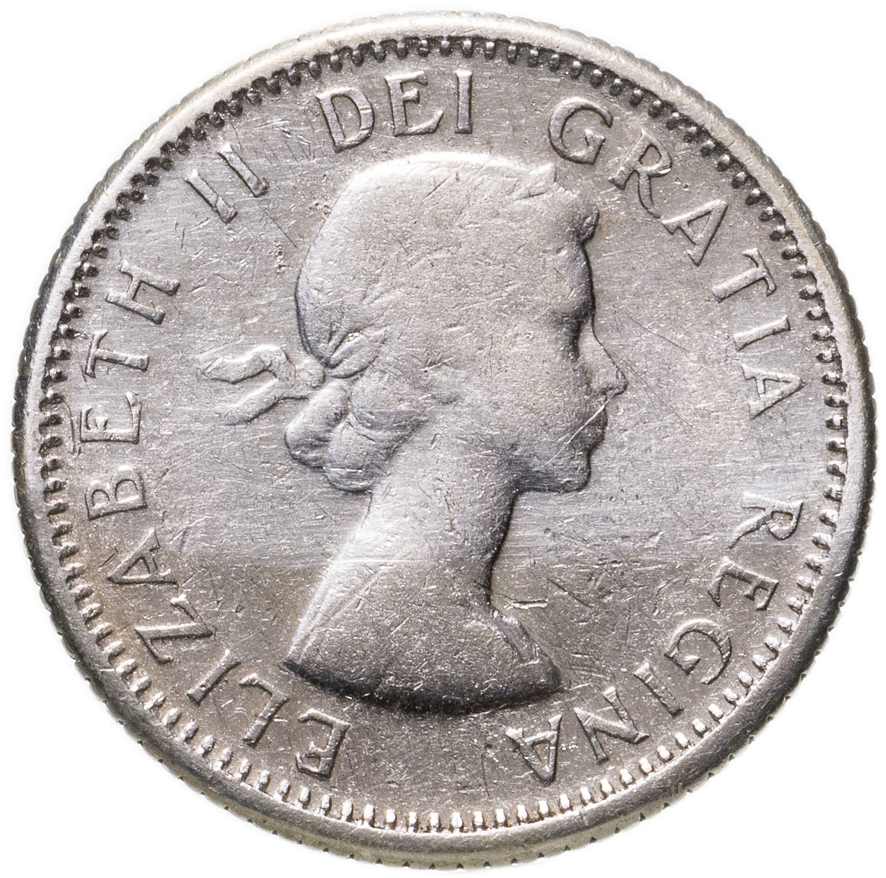 Canada Coin Canadian 10 Cents | Queen Elizabeth II | Bluenose Racing Ship | KM51 | 1953 - 1964