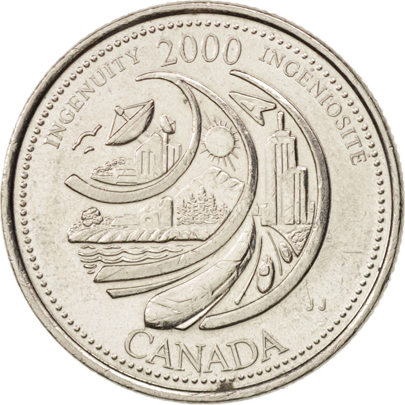 Canada Coin Canadian 25 Cents | Queen Elizabeth II | KM380 | 2000
