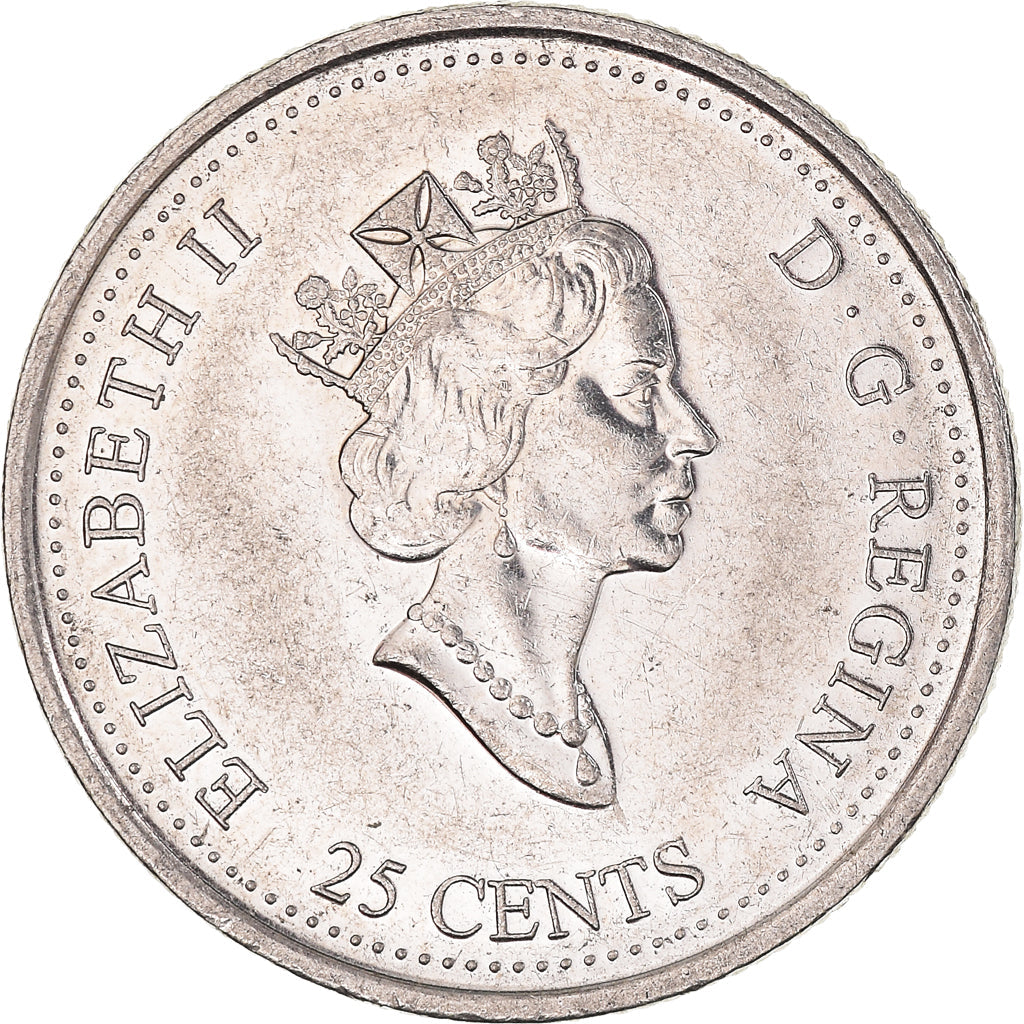 Canada Coin Canadian 25 Cents | Queen Elizabeth II | Owl | Bear | KM345 | 1999