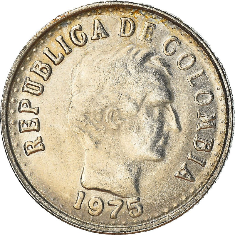 Colombia 10 Centavos Coin | Francisco de Paula Santander | 1972 - 1980