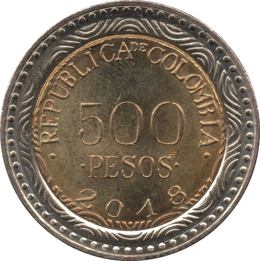 Colombia 500 Pesos | Glass frog - Hyalinobatrachium pellucidum Coin | 2012 - 2021