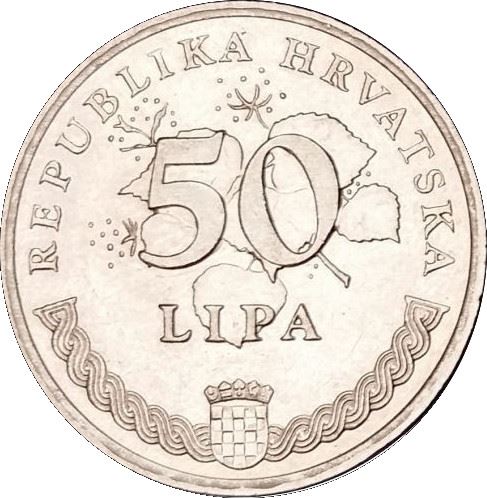 Croatia Coin Croatian 50 Lipa | European Football Championship | KM39 | 1996