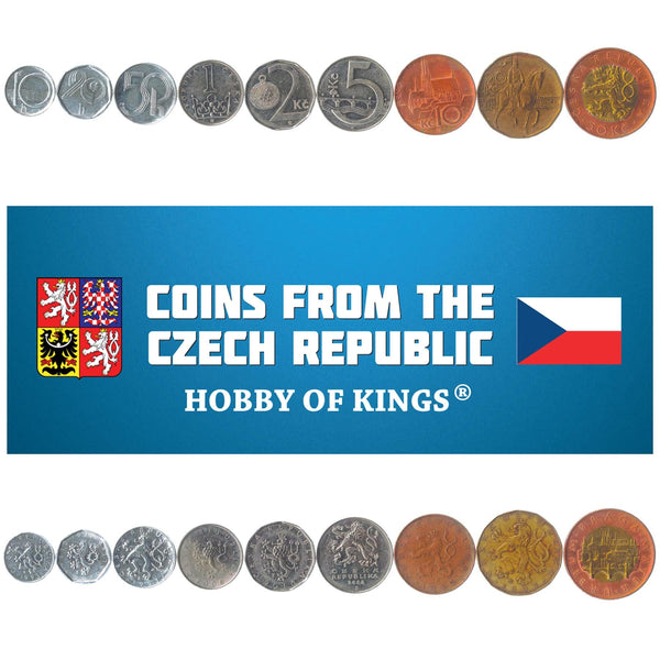 Czech 9 Coin Set 10 20 50 Haleru 1 2 5 10 20 50 Korun | 1993 - 2022