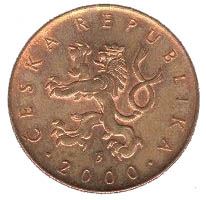 Czech Republic Coin Czech 10 Korun | Lion | Clockwork Mechanism | KM42 | 2000