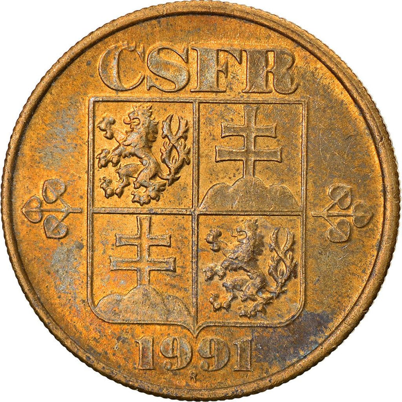 Czechoslovakia | 20 Haleru Coin | CSFR state shield | Km:143 | 1991 - 1992