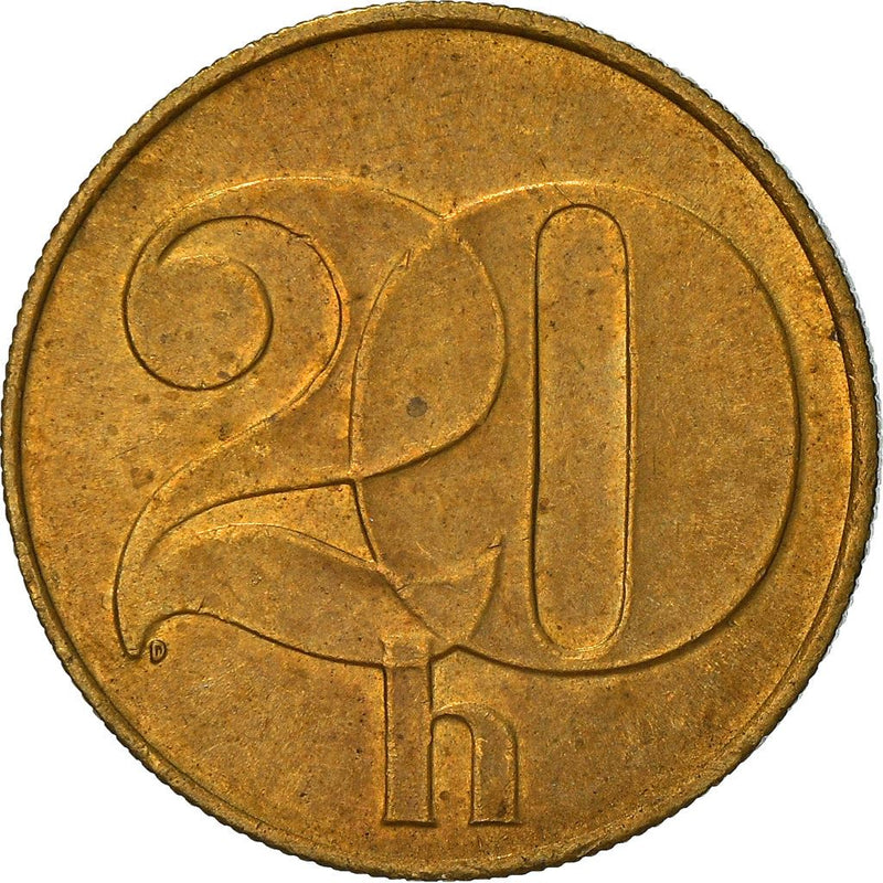 Czechoslovakia | 20 Haleru Coin | CSFR state shield | Km:143 | 1991 - 1992