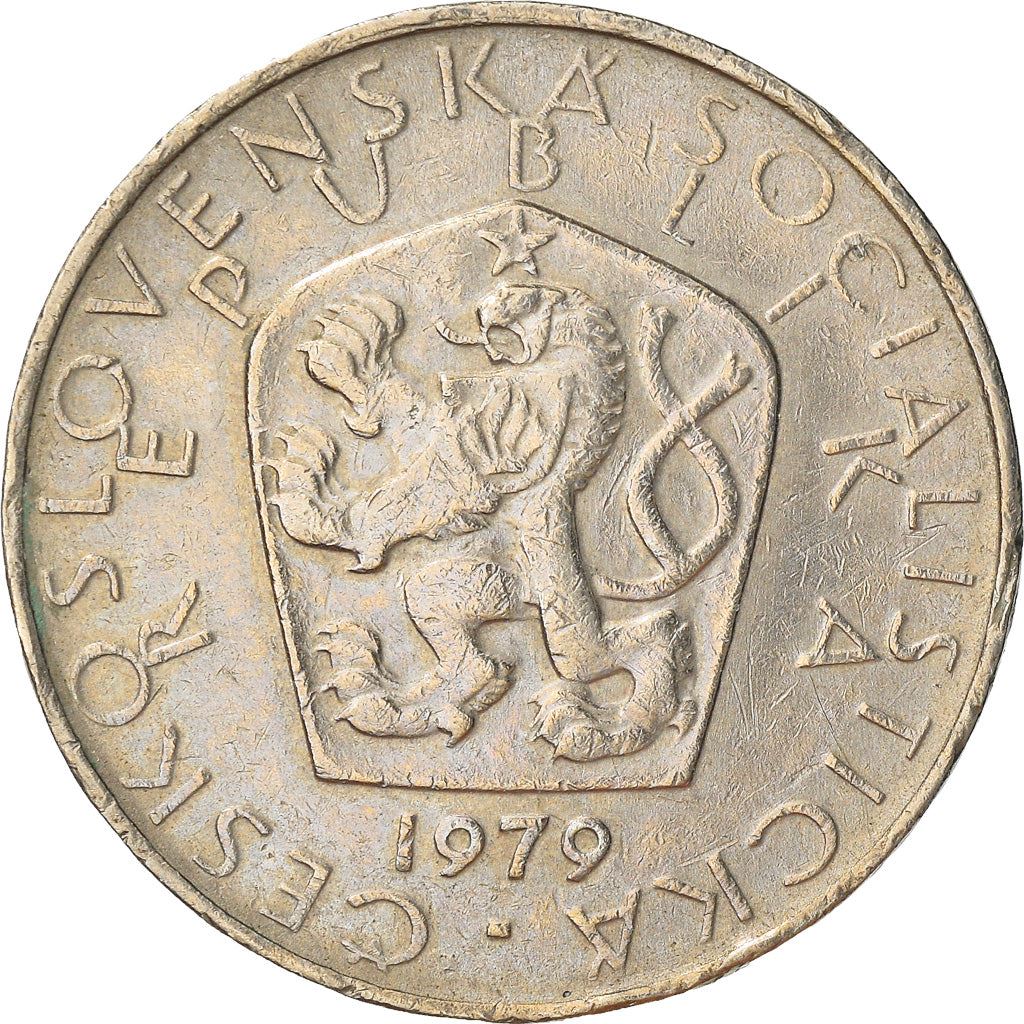 Czechoslovakia 5 Korun Coin | Flower | Crane | Star | KM60 | 1966 - 1990