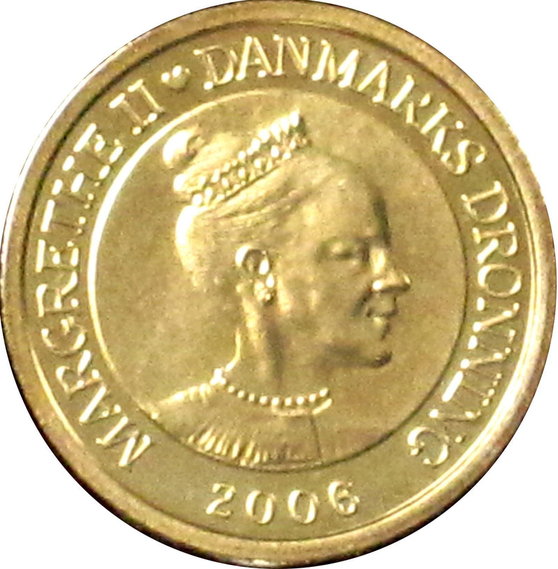 Danish 10 Kroner Coin | Margrethe II 4th portrait | Snow Queen | KM914 | Denmark | 2006