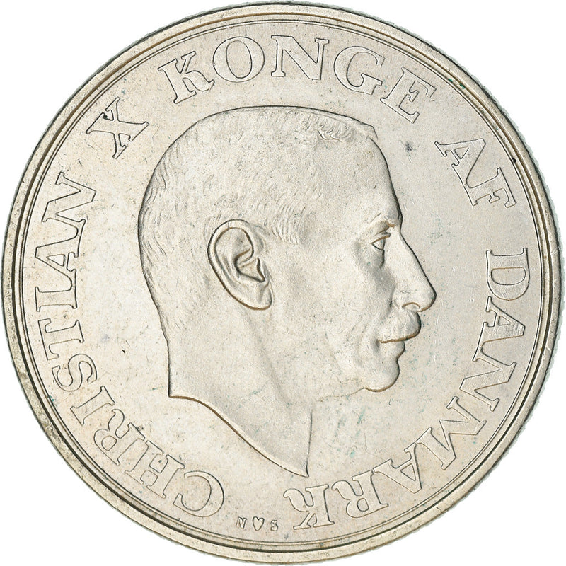 Danish Coin 2 Kroner | Christian X Silver Jubilee of Reign | KM830 | Denmark | 1937