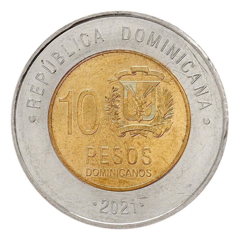 Dominican Republic | 10 Pesos Coin | Matías Ramón Mella | Km:126 | 2017 - 2022