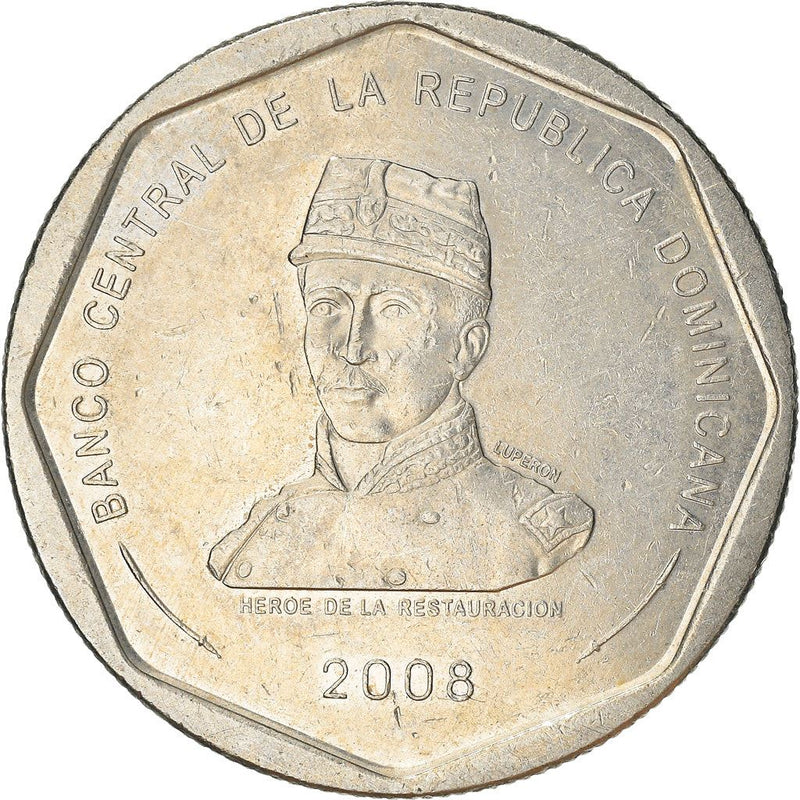 Dominican Republic 25 Pesos Coin | Gregorio Luperon | KM107 | 2005 - 2016