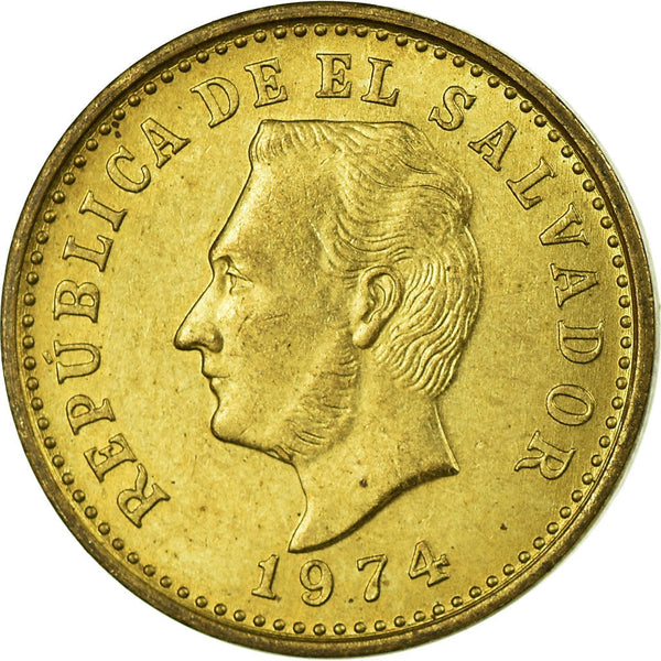 El Salvador Coin Salvadoran 2 Centavos | President Francisco Morazan | KM147 | 1974