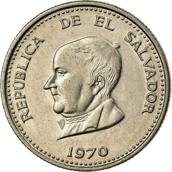 El Salvador Coin Salvadoran 25 Centavos | Jose Matias Delgado | KM139 | 1970 - 1977