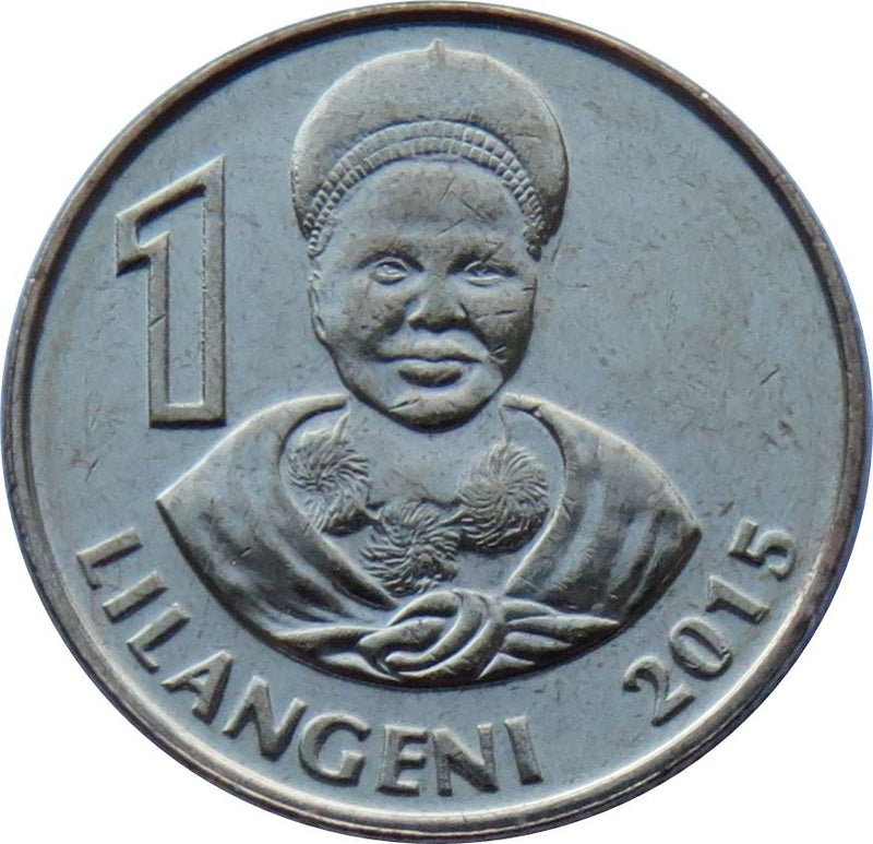 Eswatini 1 Lilangeni Coin | King Mswati III | Ntfombi of Eswatini | 2015